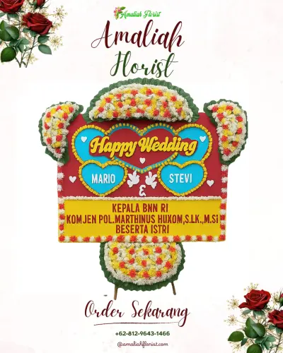 Karangan Papan Bunga Pernikahan di Kabunan
